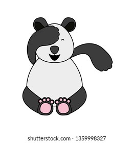 bear panda wildlife animal icon