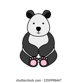 bear panda wildlife animal icon