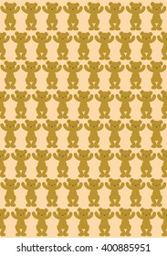 bear pattern background brown color