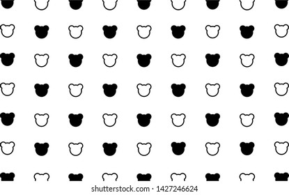 Bear pattern background . Bear vector illustration