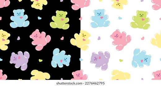 bear pattern cute design fabric