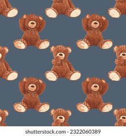 bear pattern in grey background