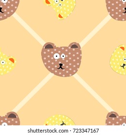 bear pattern lines seamless pattern vector illustration 