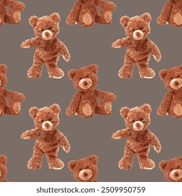 bear pattern on grey background