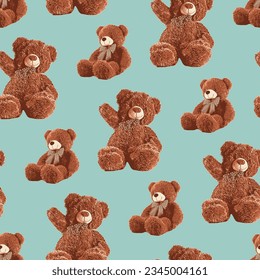 bear pattern on light purple background