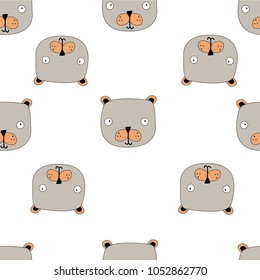 Bear pattern seamless pattern vector illustration 