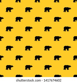 Bear pattern seamless vector repeat geometric yellow for any design