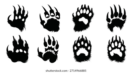 bear paw black silhouette bundle american bear claw 