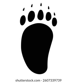 Bear paw icon illustration, simple vector icon