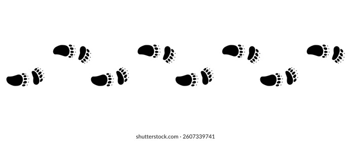 Bear paw icon illustration, simple vector icon