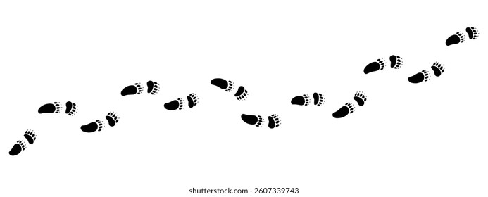 Bear paw icon illustration, simple vector icon