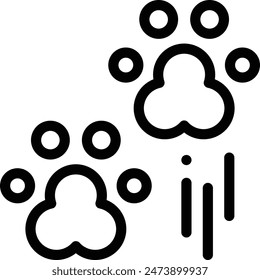 bear paw icon. Thin Linear Style Design Isolated On White Background