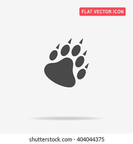Bear paw icon. Vector concept illustration for design.