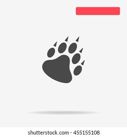 Bear paw icon. Vector concept illustration for design.