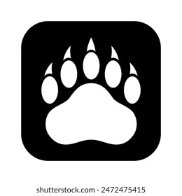 Bear Paw icon. Vector image