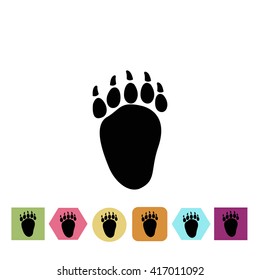 Bear paw  print icon