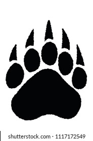 Bear Paw Print Vector Design Stock Vector (Royalty Free) 1117172549 ...