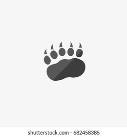 bear paw print vector icon