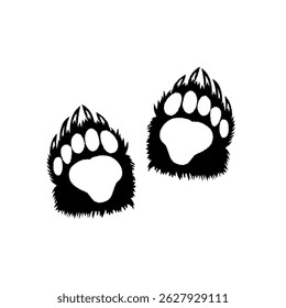 Bear paw print vector illustration
