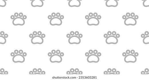 bear paw seamless pattern cat dog footprint rope vector kitten puppy french bulldog pet cartoon doodle gift wrapping paper tile background repeat wallpaper illustration design isolated