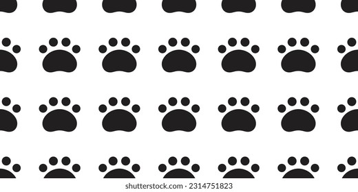 bear paw seamless pattern dog footprint french bulldog vector polar puppy pet foot cartoon doodle gift wrapping paper repeat wallpaper tile background illustration isolated