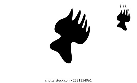 bear paw silhouette, high quality vector svg