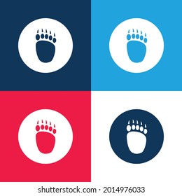 Diseño de imagen azul y rojo de cuatro colores conjunto de iconos mínimo