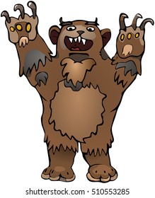 Bear paws up picture for your design