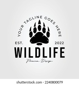 bear paws or wild claw logo vector illustration design