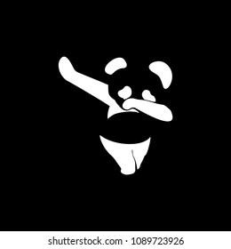 Bear Polar Bear Dab dance vector illustration panda dab raccon dab