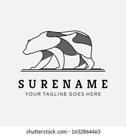 Bear and polar bear logo inspiration vector icon illustration