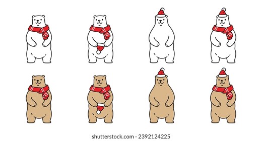 bear polar seamless pattern cartoon illustration doodle