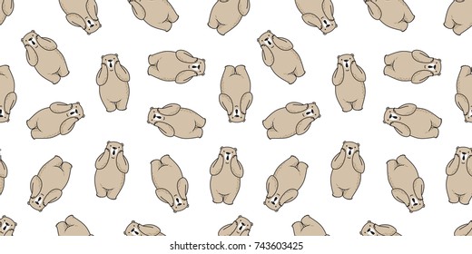 Bear polar teddy doodle seamless pattern vector wallpaper background