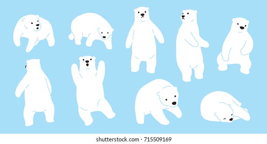 Bear polar bear teddy icon doodle illustration vector cartoon