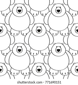 Bear polar bear vector doodle illustration cartoon