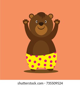 bear with polka dot pant