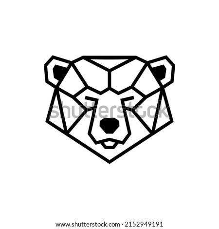
Bear polygonal vector logo template illustration.This logo suitable for business