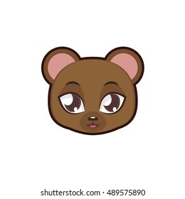 Bear portrait illustration