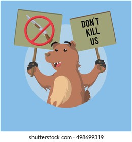 bear protest against violence