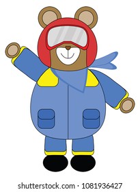 Bear in Racing or Pilot suit