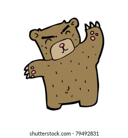 bear with raised claw cartoon