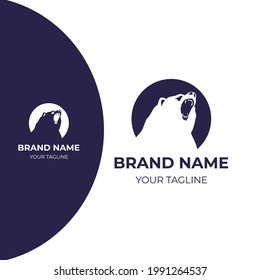 Bear Roar logo icon, vector illustration logo design.