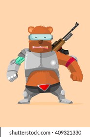 bear robot cartoon