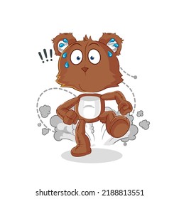 the bear running illustration. character vector