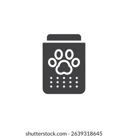 Bear safe food container vector icon. filled flat sign for mobile concept and web design. Bear Canister glyph icon. Symbol, logo illustration. Vector graphics