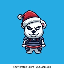 Bear Samurai Creative Christmas Cartoon Character