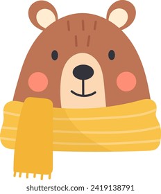 Bär mit Vektorgrafik von Scarf