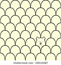 Bear seamless cartoon pattern