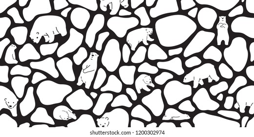 bear seamless pattern camouflage vector polar dalmatian scarf isolated repeat wallpaper tile background illustration