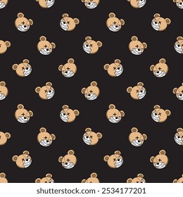 Bear seamless pattern for fabric and surface